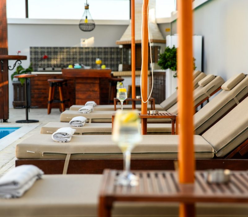 Pool sun beds