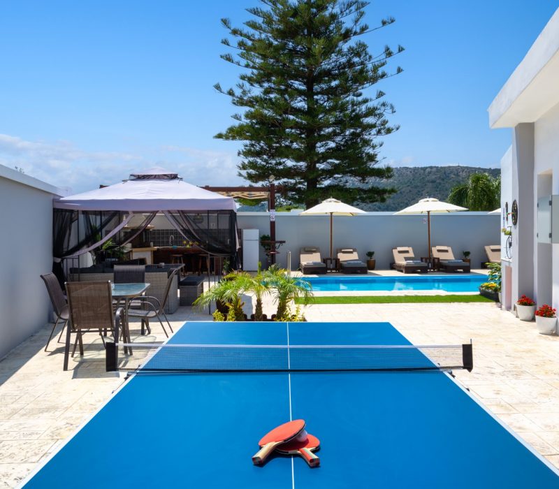 Ping Pong table with pool view