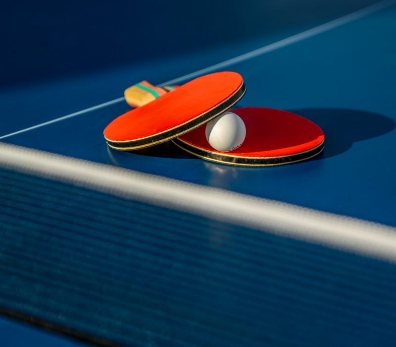 Ping pong rackets and ball